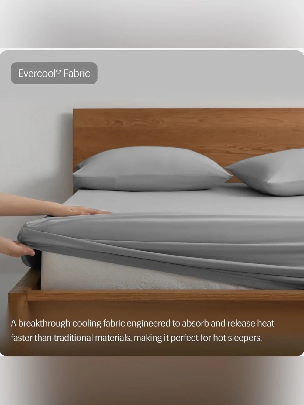 REST Evercool Cooling Sheets in Snow Cool Gray - King + Queen